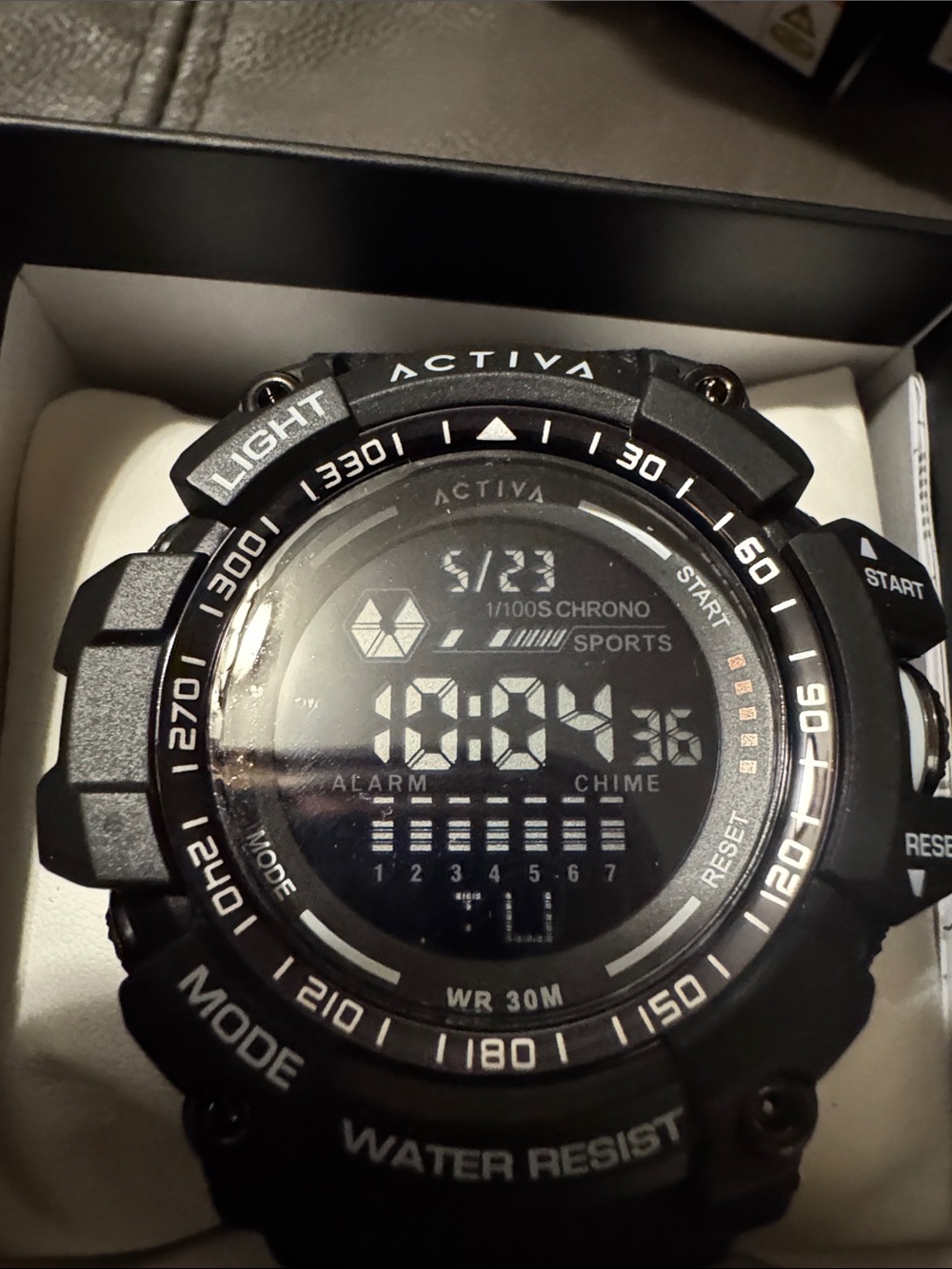 Ativa Black Digital Sport Watch with Multi-Function Display
